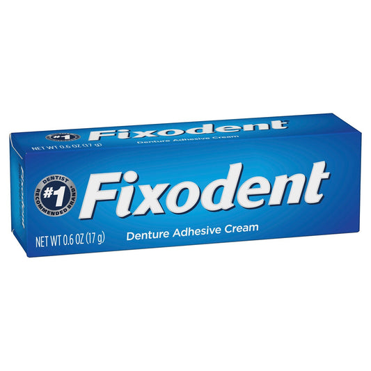 Fixodent Denture Adhesive Cream, 0.6 oz. Tubes (Pack of 24)