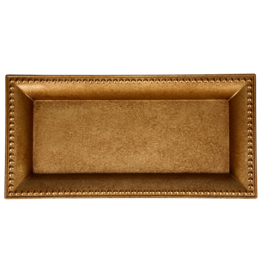 Gold Brushed Rectangular Charger Plates, 14.25x6.75x1-in. (Pack of 24)