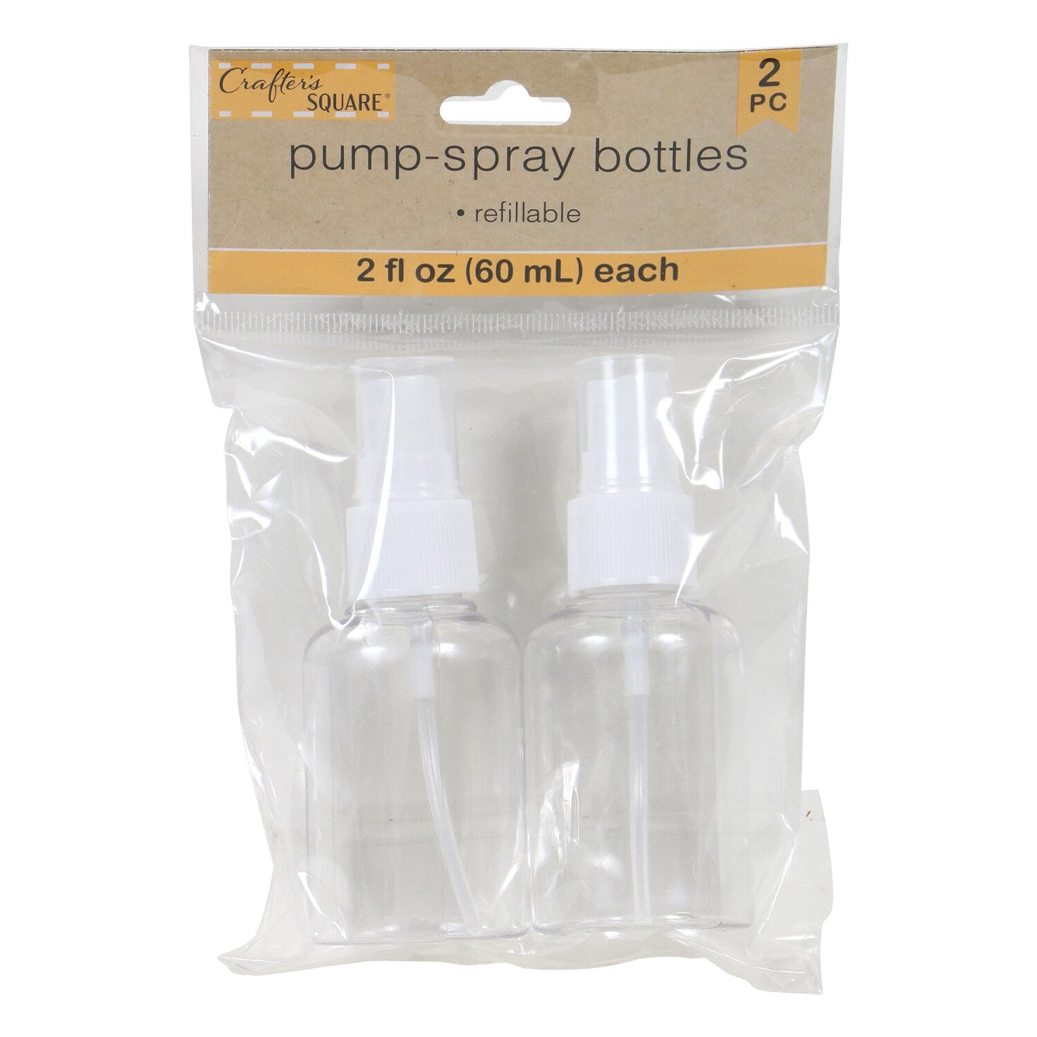 Crafter's Square Clear Refillable Pump Spray Bottles, 2-ct. Packs (Pack of 4)