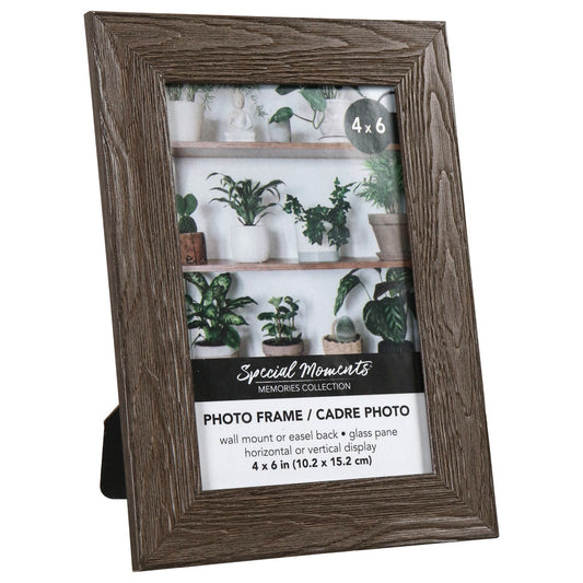 Special Brown Weathered Woodgrain Photo Frame, 4x6 (Pack of 12)