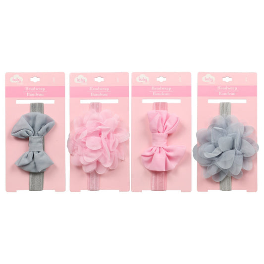 Baby Headwraps with Bows or Flowers (Pack of 36)