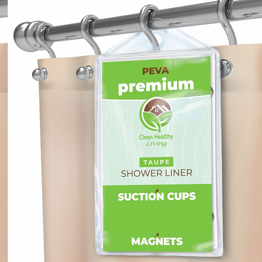 PEVA Shower Liner 70x71 Inches Taupe