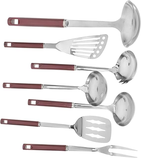Stainless Steel Cookware and Utensil Set for Cooking