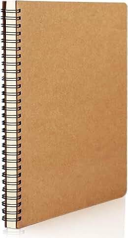 A5 Hardcover Spiral Notebook, 160 Pages, College Ruled