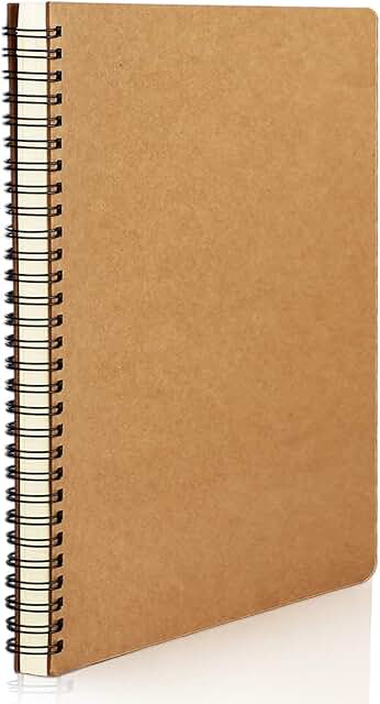 A5 Hardcover Spiral Notebook, 160 Pages, College Ruled