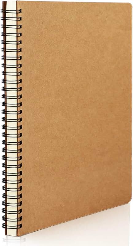A5 Hardcover Spiral Notebook, 160 Pages, College Ruled