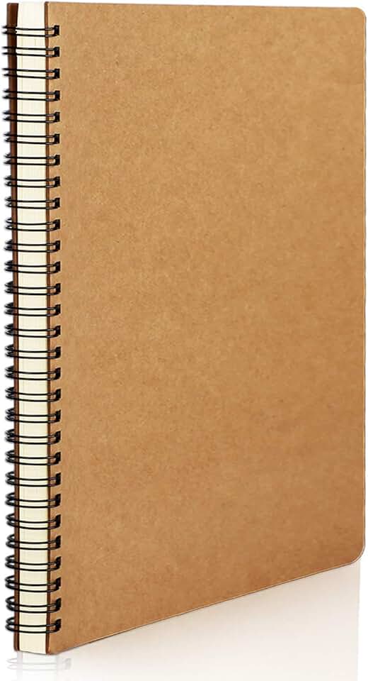 A5 Hardcover Spiral Notebook, 160 Pages, College Ruled