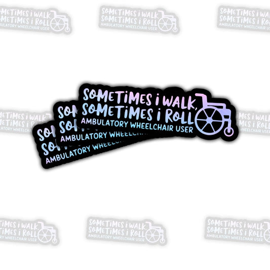 Three-Pack Wheelchair User Pride Vinyl Stickers