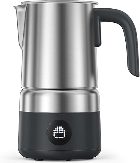 Upgraded Milk Frother and Steamer with Stainless Steel Jug