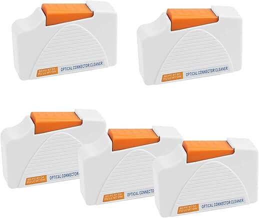 Set of five fiber optic cleaning boxes for end faces