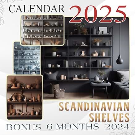 2025 Scandinavian Monthly Calendar with Note Sections