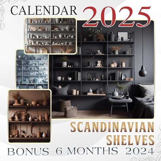 2025 Scandinavian Monthly Calendar with Note Sections