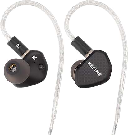 10mm DLC Dynamic Driver Earphones with Detachable Nozzles