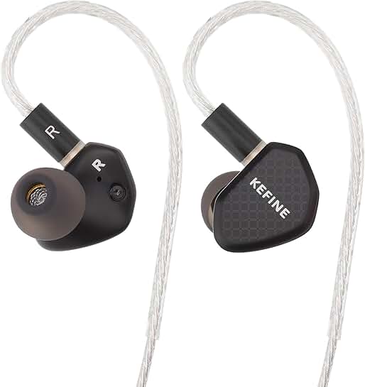 10mm DLC Dynamic Driver Earphones with Detachable Nozzles
