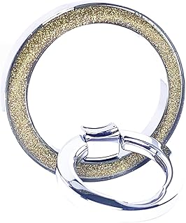 Glitter Yellow Magnetic Phone Ring Holder with Adjustable Kickstand