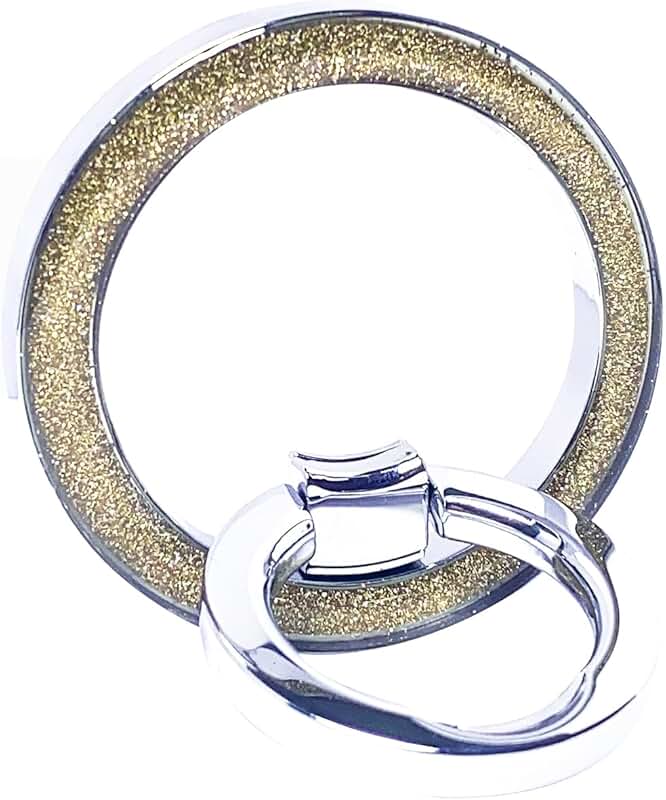 Glitter Yellow Magnetic Phone Ring Holder with Adjustable Kickstand