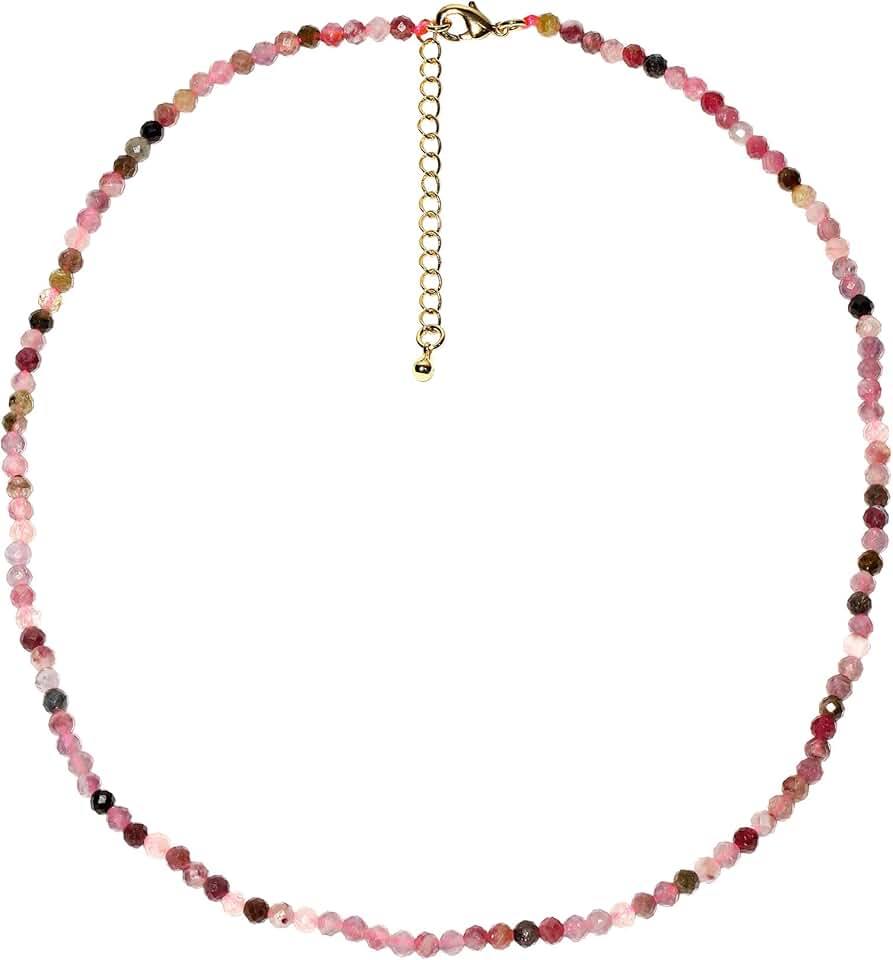 Simple Boho Beaded Necklace with Energy Crystals