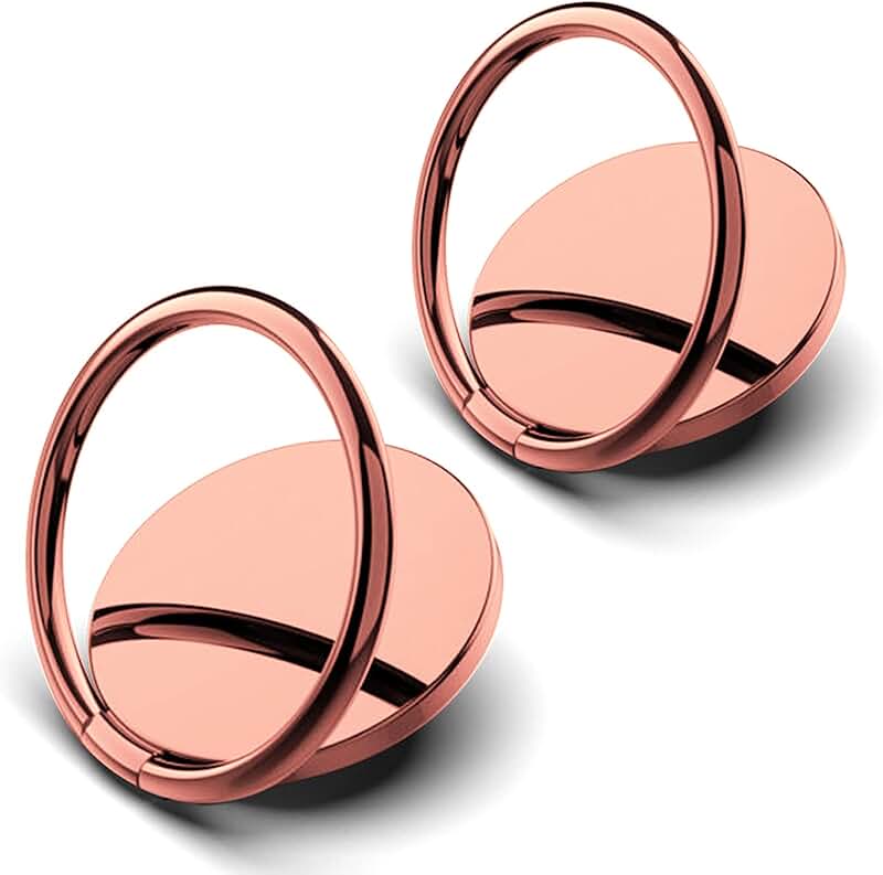 Two Small Sparkling Phone Ring Holders with 360° Rotation