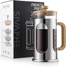 34 oz French Press Coffee Maker with Glass and Bamboo Lid