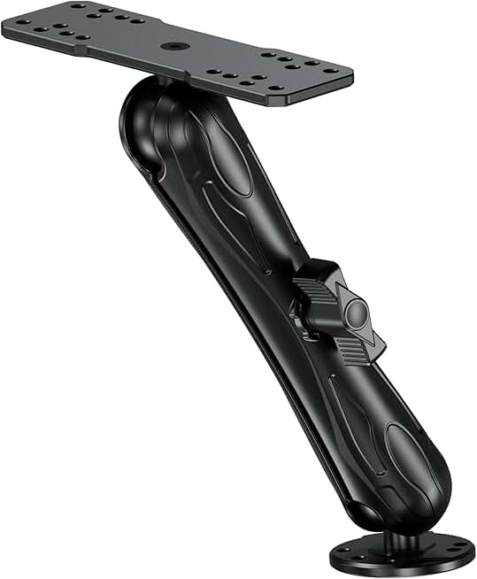 Aluminum Fish Finder Mount with 1.5" Ball and 9.1" Arm