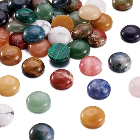 50 Pieces of 14mm Half Round Crystal Beads for Jewelry Making
