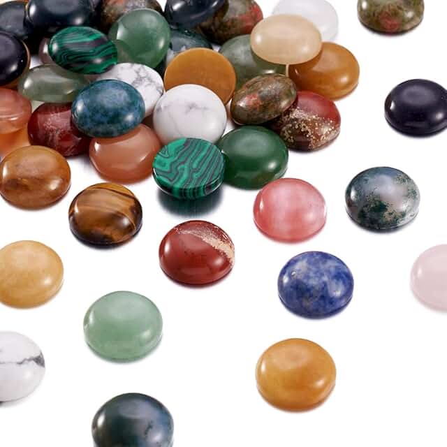 50 Pieces of 14mm Half Round Crystal Beads for Jewelry Making
