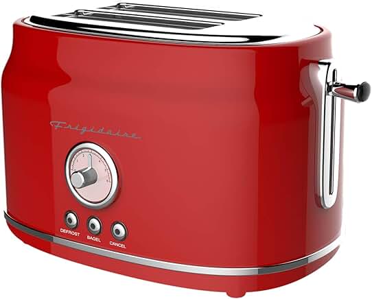Retro 2-Slice Toaster with Wide Slots and 6 Toast Settings
