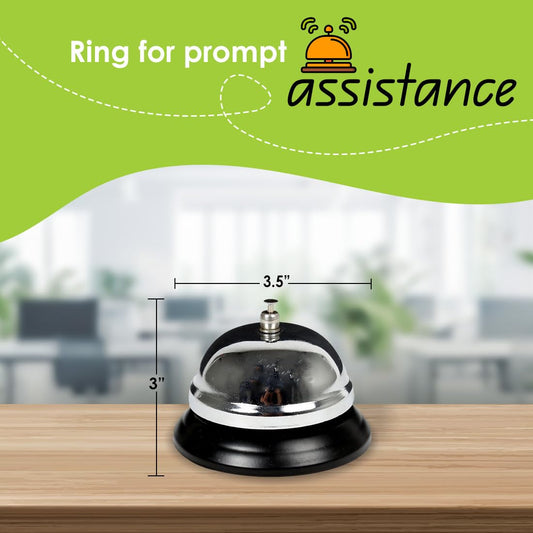 Chrome desk bell for reception and service counters