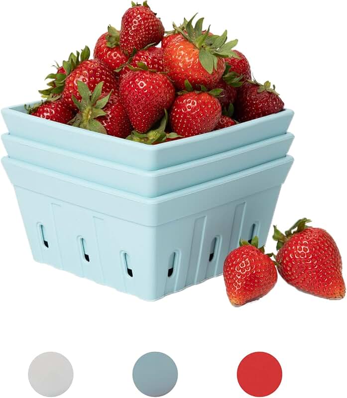Set of 3 Silicone Berry Bowls for Fruits and Vegetables