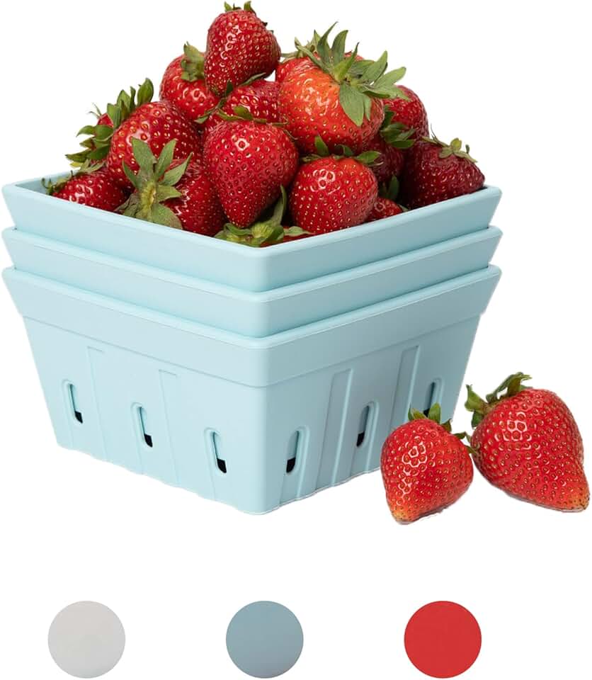 Set of 3 Silicone Berry Bowls for Fruits and Vegetables
