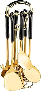 7-Piece Stainless Steel Gold Kitchen Utensil Set