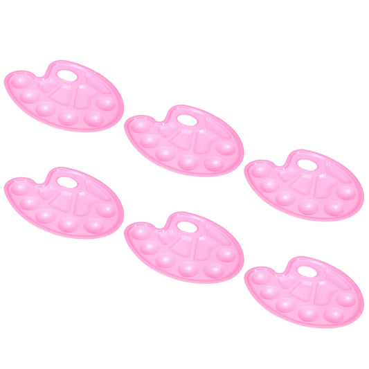 10 Wells Acrylic Paint Palette Pink 6 Pack