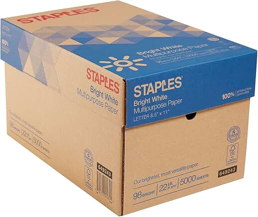 8.5 x 11-inch 22 lb Multipurpose Paper, 98 Brightness