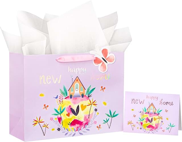 Large 13-inch New Home Gift Bag with Card and Tissue