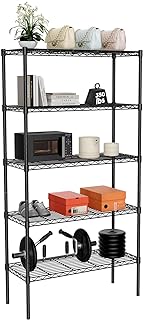 5-Tier Adjustable Metal Storage Shelving Unit
