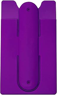 Silicone Phone Card Holder with Stand, Purple