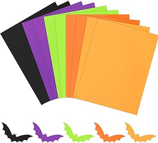 150 Assorted Halloween Colored Card Stock Sheets, 8.5 x 11 inches