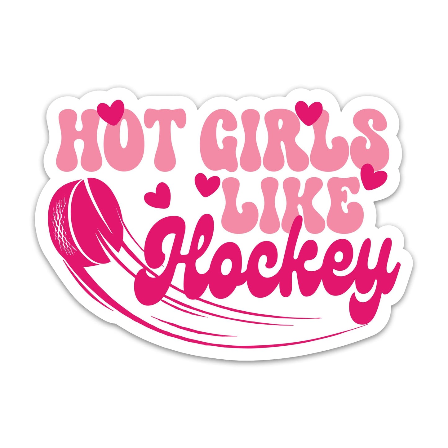Set of 3 Funny Hockey Stickers for Women and Adults