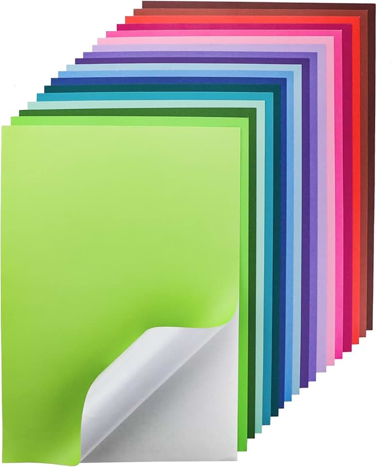 36 Sheets Colorful Printable Sticker Paper for Crafts