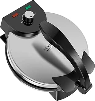 Electric Roti and Tortilla Maker with Non-Stick Surface