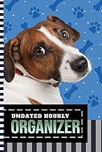 Hourly planner with dog art cover