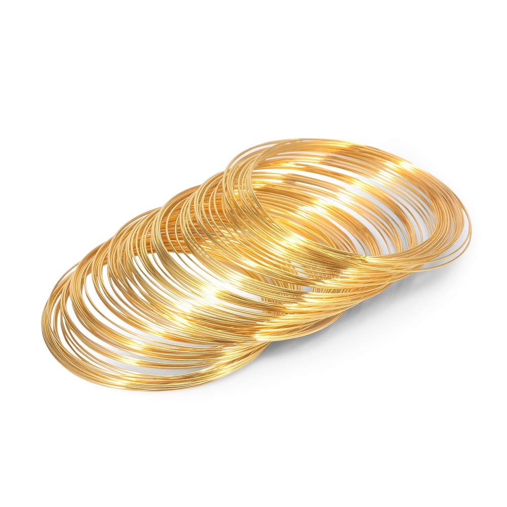 Gold Memory Wire for Bracelet Making and Jewelry Crafting