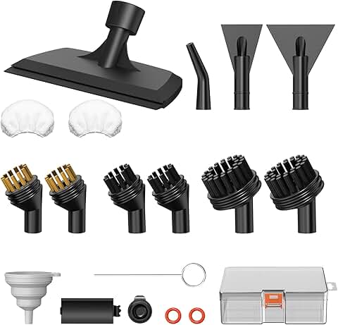 18-Piece Steam Cleaner Accessory Set with Storage Case