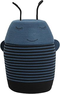 Handcrafted Cotton Animal Basket with Lid, 12"x18"