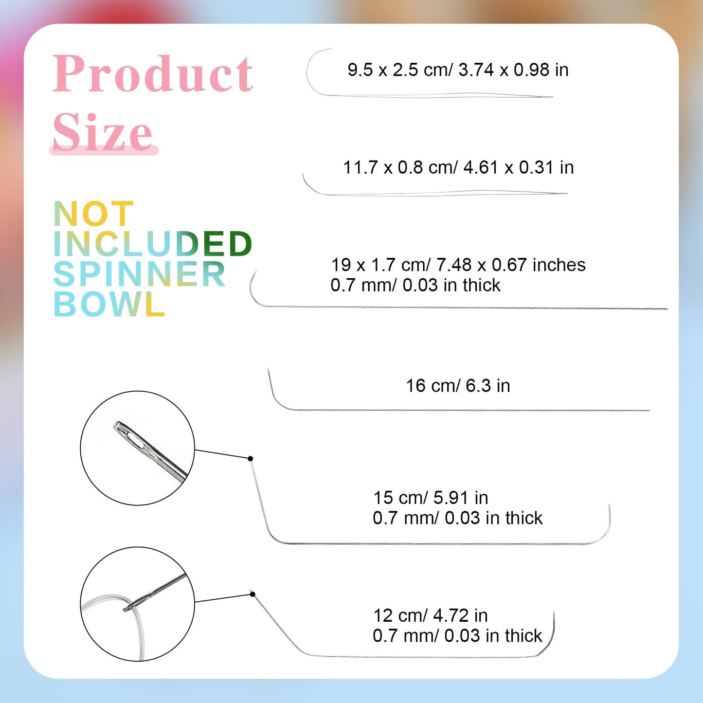 Large Curved Beading Needles for DIY Jewelry Making