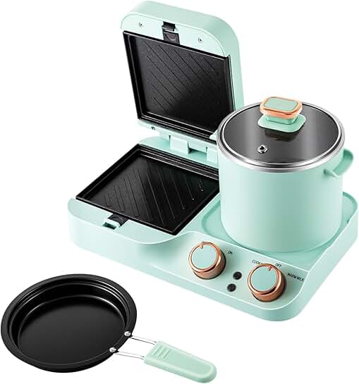 3-in-1 Breakfast Station with Sandwich Maker and Soup Pot