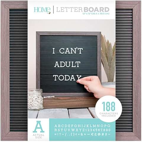Gray and black 12x12 die cut letterboard set