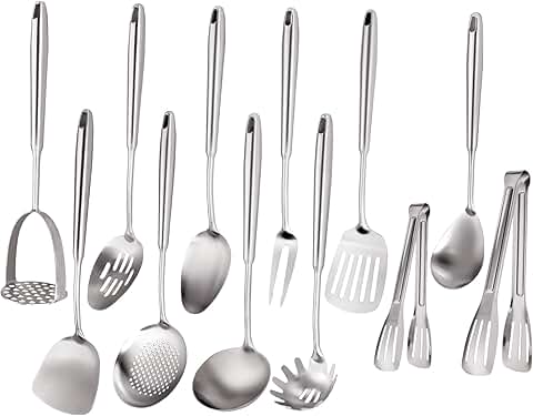 12-Piece Stainless Steel Cooking Utensil Set