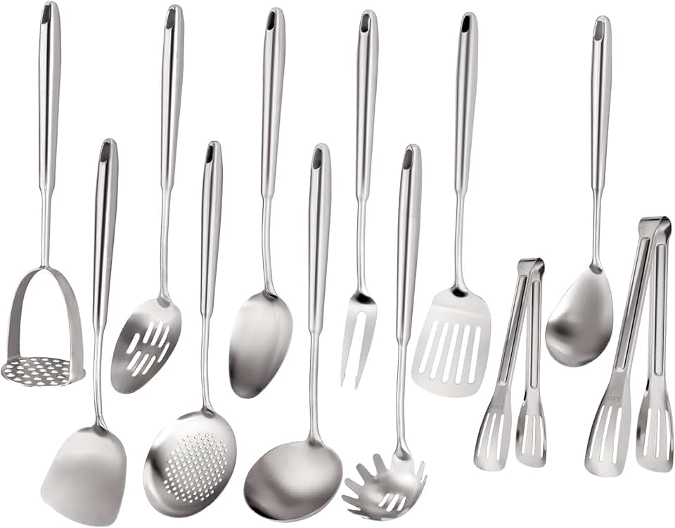 12-Piece Stainless Steel Cooking Utensil Set