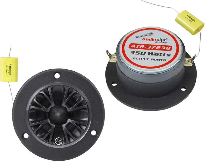 Titanium Bullet Super Tweeters, 350W, 4 Ohm, 3.75" Aluminum